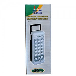 LED Аварийный светильник на аккумуляторе ROI-LED712-20LED-90-240V 6500K 16*6*4 см.
