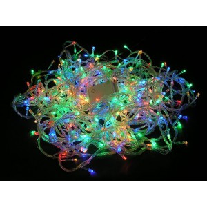 Гирлянда новогодняя LED, 200 ламп микс (прозрачный провод)