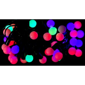 Гирлянда новогодняя 40 LED-шарики, цвет огней микс ( имеет выход для подсоединения еще гирлянд)