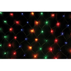 Гирлянда LED сетка 1,5х1,5 м, прозрачный провод