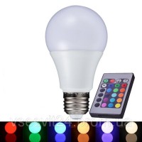 LED лампа E27 RGB 5W с пультом LM734